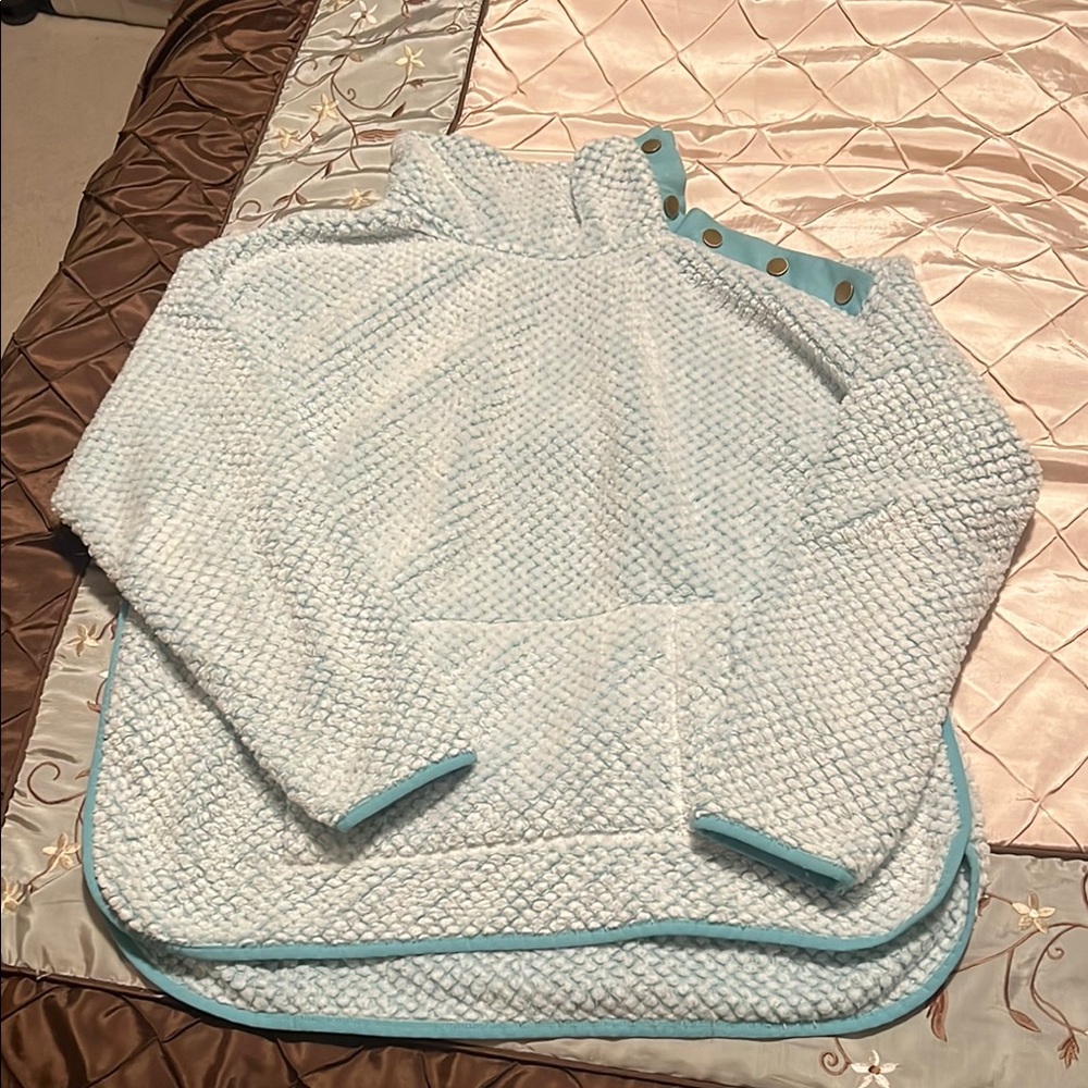 St. John’s Bay Women’s Cozy Blue Button-Up Women's Fleece